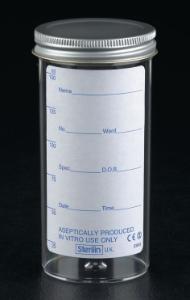 Sterilin™ Samples Containers with Screw Caps, PS, 60 to 250 ml