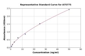 Representative standard curve for Human Rab11A ELISA kit (A75775)