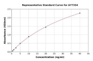 Representative standard curve for Rat VAChT ELISA kit (A77334)