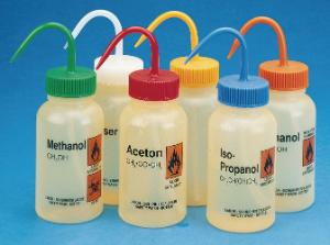 Wash bottles, wide neck, with printed name, LaboPlast®