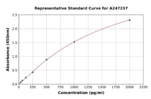 Representative standard curve for Human Caspase-6/CASP-6 ELISA kit (A247237)