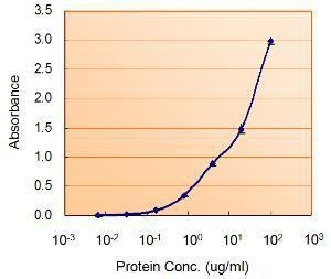 Anti-MYD88 Antibody (A82548) (5µg/ml) as the reporter with the capture rabbit antibody (5µg/ml)