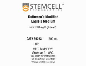 DMEM with 1000 mg/L D-Glucose