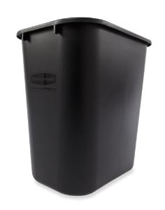 Deskside wastebasket black