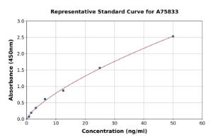 Representative standard curve for Human SH3GL1 ml EEN ELISA kit (A75833)