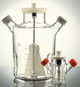 Spinner flasks with angled sidearms, Corning®