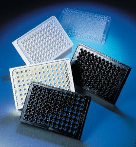 Clear bottom black and white polystyrene microplates, 96 well, Corning®