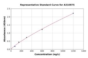 Representative standard curve for Human BMP5 ELISA kit (A310975)