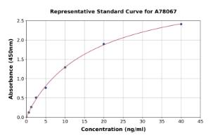 Representative standard curve for Human Fibrillin 2 ELISA kit (A78067)