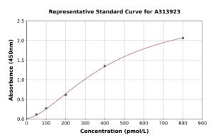 Representative standard curve for human CYP24A1 ELISA kit (A313923)