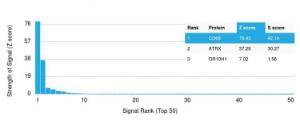 Analysis of protein array containing more than 19,000 full-length human proteins using Anti-CD68 Antibody [LAMP4/1830] Z-Score and S- Score