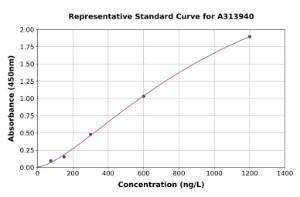 Representative standard curve for human SPAM1 ELISA kit (A313940)