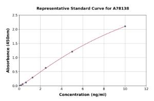 Representative standard curve for Human GCLC ELISA kit (A78138)