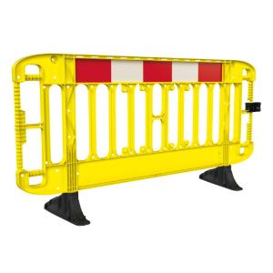 Titan® Injection moulded road traffic barrier with black anti-trip black, yellow, 2 m