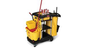 High-capacity cleaning cart