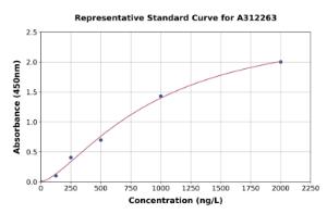 Representative standard curve for Human MRGPRX4 ELISA kit (A312263)