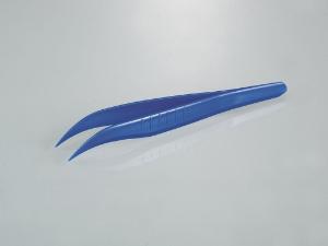 Disposable tweezer angled blue