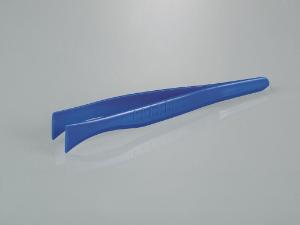 Disposable tweezer blue broad tip