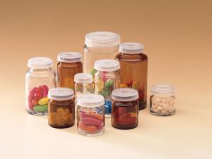 Sample bottles with caps