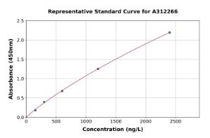 Representative standard curve for Human AGXT ELISA kit (A312266)