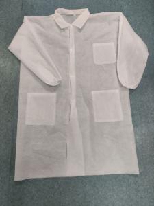 Lab coat with elastic wrist