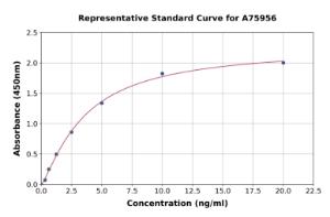 Representative standard curve for Human NIF1 ELISA kit (A75956)