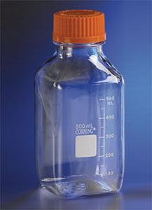 Cell culture storage bottles, square, PC, Corning®