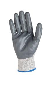 Cut protection gloves, PU coating, gray/black