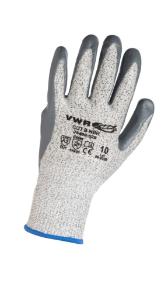 Cut protection gloves, PU coating, gray/black