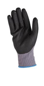 Cut protection gloves, PU coating, gray/black