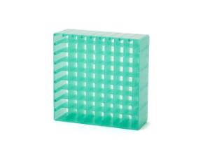 PP box for 1,5 ml vials, green, 81 cav