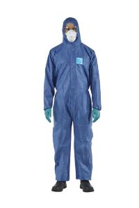 Coverall 1500 plus with hood blue