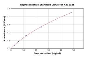 Representative standard curve for Human SLN ELISA kit (A311185)