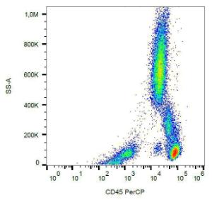 Surface staining of human peripheral blood cells with Anti-CD45 Antibody (A85886)