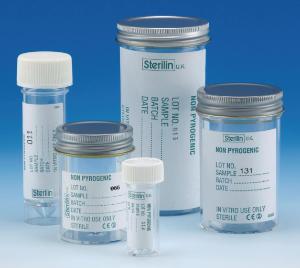 Sample containers, with screw cap, non-pyrogenic, Sterilin®