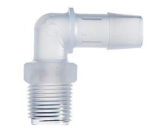 Masterflex® Adapter Fittings, Hose Barb to Male NPT Threaded, Elbow, Nylon, Avantor®