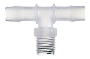 Masterflex® Adapter Fittings, Hose Barb to Male NPT Threaded, Tee, Nylon, Avantor®