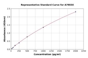 Representative standard curve for Human SSB ELISA kit (A79830)