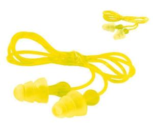 Earplug tri -flange vinyl cord