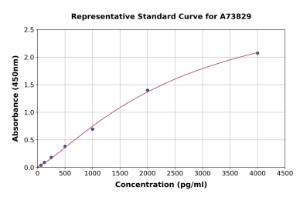 Representative standard curve for Rat Lipocalin-2/NGAL ELISA kit