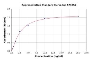 Representative standard curve for Guinea Pig TIMP2 ELISA kit