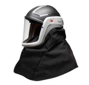 Helmet with flame resistant shroud