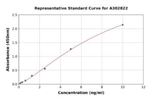 Representative standard curve for Human USP1 ELISA kit (A302822)