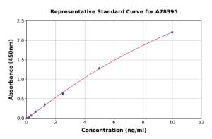 Representative standard curve for Human LRP1 ELISA kit (A78395)