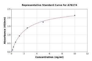 Representative standard curve for Human ATG12 ELISA kit (A76174)