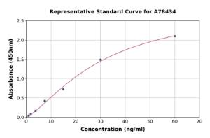 Representative standard curve for Human MEPE ELISA kit (A78434)