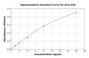 Representative standard curve for Human Wnt5b ELISA kit (A311328)