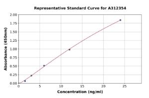 Representative standard curve for Mouse Vimentin ELISA kit (A312354)