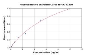 Representative standard curve for Human NY-ESO-1 ELISA kit (A247310)