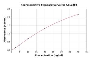 Representative standard curve for Human LBP ELISA kit (A312369)